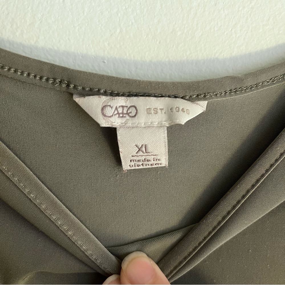 Cato olive green blouse xl - Picture 3 of 3